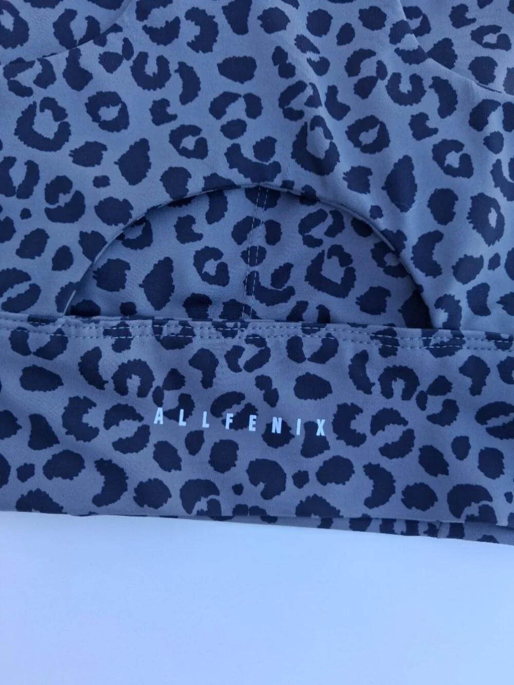 Allfenix Gray Padded Athletic Sports Bra Tank Leopard Print Xs